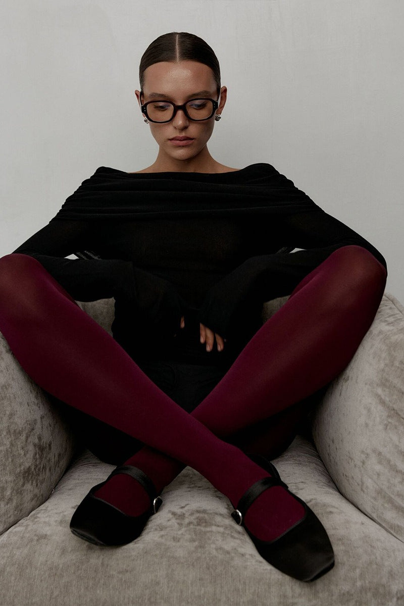 Slim Fit Slit Neck Long Sleeve Knit Top
